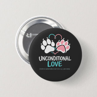 Unbedingte Liebe Pfoten-Herzschlag Individueller N Button