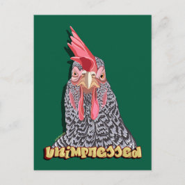 Unbeeindruckt Barred Rock Hen Postkarte