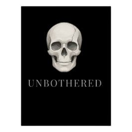 UNBEEINDRUCKT | Gebrochene ruhige Schädel-Ästhetik Poster