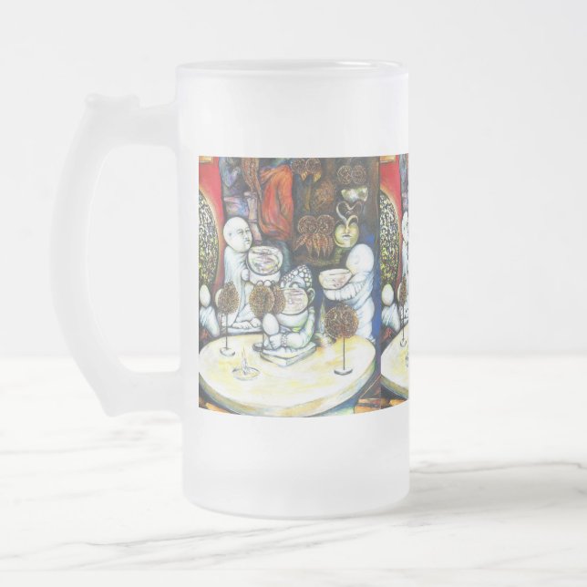 Unbeeindruckt von Challenge Mattglas Bierglas (Links)