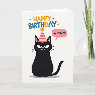 Unbeeindruckte Katzen-Geburtstagskarte Karte