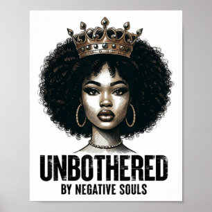 Unbeeindruckte Sy Black Queen Afroamerikanische Da Poster