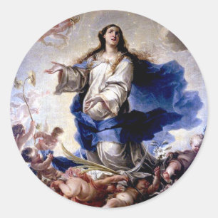 Unbefleckte Empfängnis Runder Aufkleber