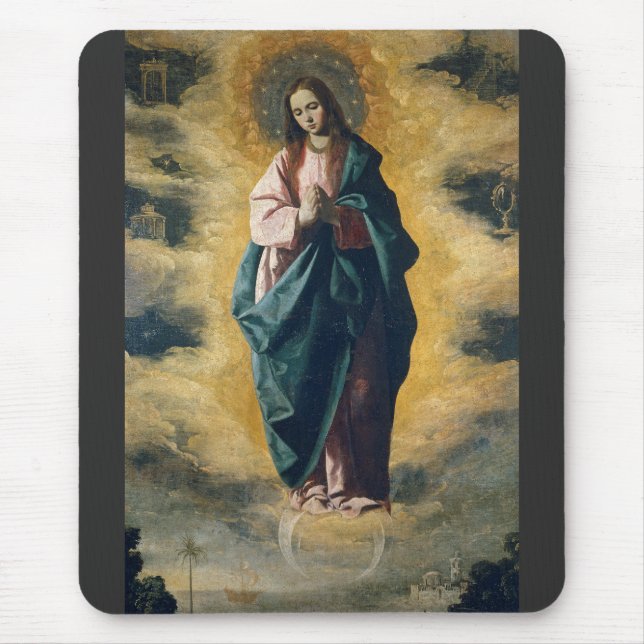 Unbefleckte Empfängnis von Zurbarán Mousepad (Vorne)