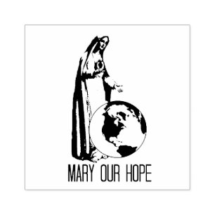Unbefleckte Maria unsere Hoffnung Fatima Gummistempel