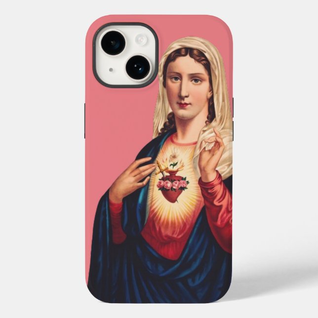 Unbeflecktes Herz der Jungfrau Mary Case-Mate iPhone Hülle (Rückseite)