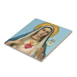 Unbeflecktes Herz Mariens Unsere Liebe Frau religi Fliese