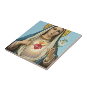 Unbeflecktes Herz Mariens Unsere Liebe Frau religi Fliese