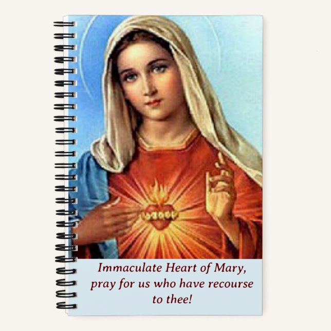 Unbeflecktes Herz Mary Prayer Journal Notizbuch (Vorderseite)