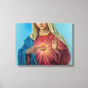 Unbeflecktes Herz von Maria Leinwanddruck