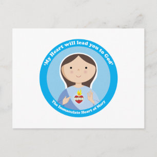 Unbeflecktes Herz von Maria Postkarte