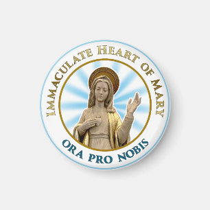 Unbeflecktes Herz von Mary Ora Pro Nobis Magnet
