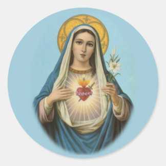 Unbeflecktes Herz von Mary Round Aufkleber