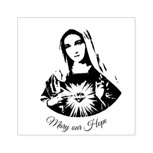 Unbeflecktes Herz von Mary, unsere Hoffnung Gummistempel
