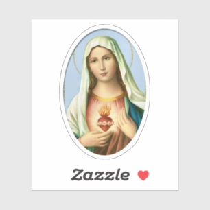 Unbeflecktes Herz von Mary Vinyl Aufkleber