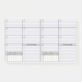 Unbefristete Woche 2 pro Seite Post-it Klebezettel