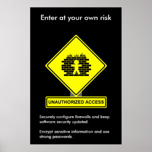Unbefugtes Access Security Awareness Poster