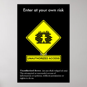 Unbefugtes Access Security Awareness Poster