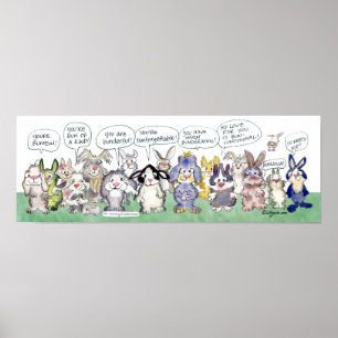 Unbegrenzte Aufmunterung-Fühl-dich-gut-Hasen-Liebe Poster