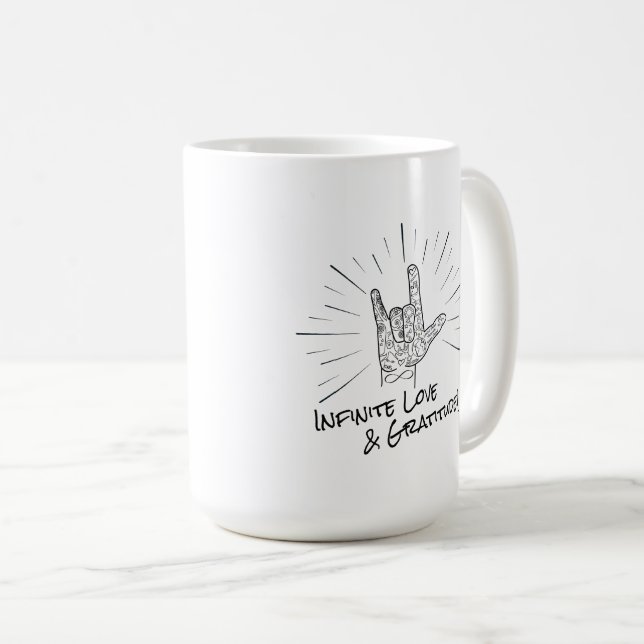 Unbegrenzte Liebe-u. Dankbarkeits-15. Tasse (VorderseiteRechts)