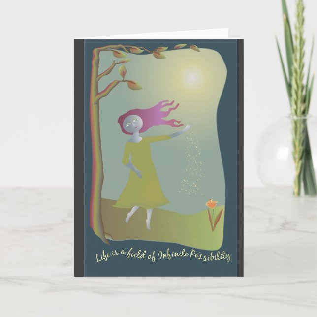 Unbegrenzte Möglichkeits-Raum-Gruß-Karte Karte (Vorderseite)