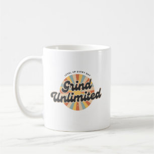 Unbegrenzte Spielermotivation schleifen Kaffeetasse