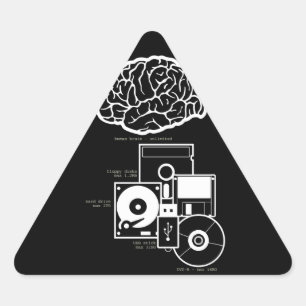 Unbegrenzter Speicher Dreieckiger Aufkleber