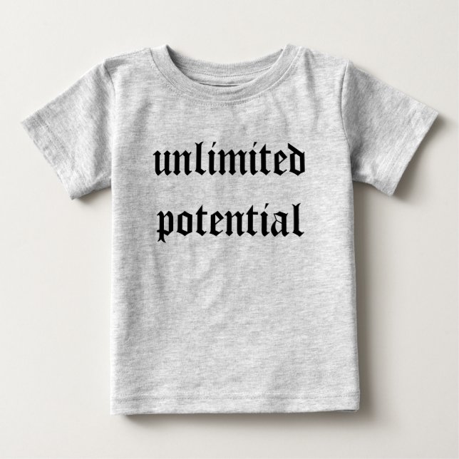 unbegrenztes Potenzial Baby T-shirt (Vorderseite)