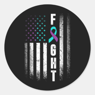 Unbehagen unter amerikanischer Flagge - Kampf gege Runder Aufkleber