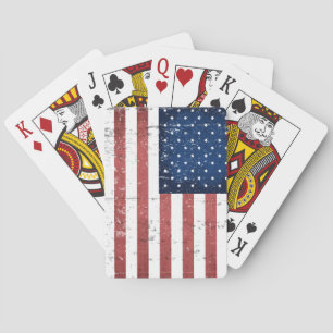Unbehagliches amerikanisches Flag-Deck beim Karten Spielkarten