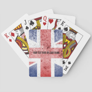 Unbehagliches Design der Union Jack. Text anpassen Spielkarten