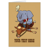 Unbeholfener Cowboy-Elefant-lustiger