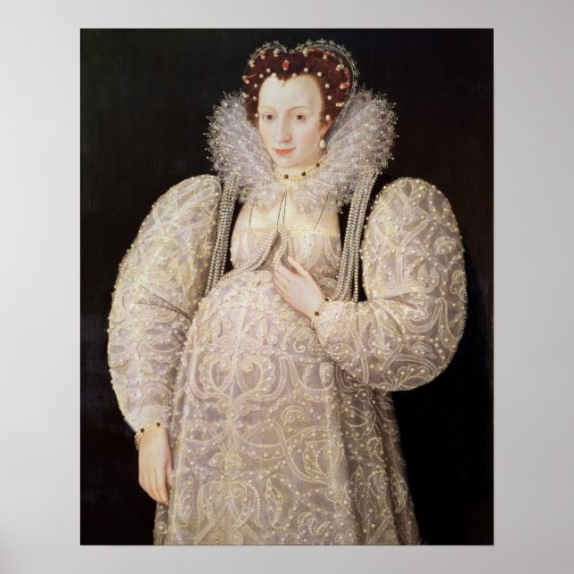Unbekannte Lady, c.1595-1600 Poster (Vorne)