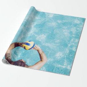 Unbekannte Person spielt Beachvolleyball Geschenkpapier