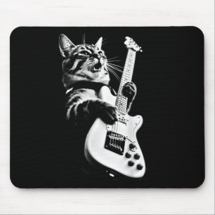 Unbekannter Designer Rock Cat Playing Guitar - Fun Mousepad