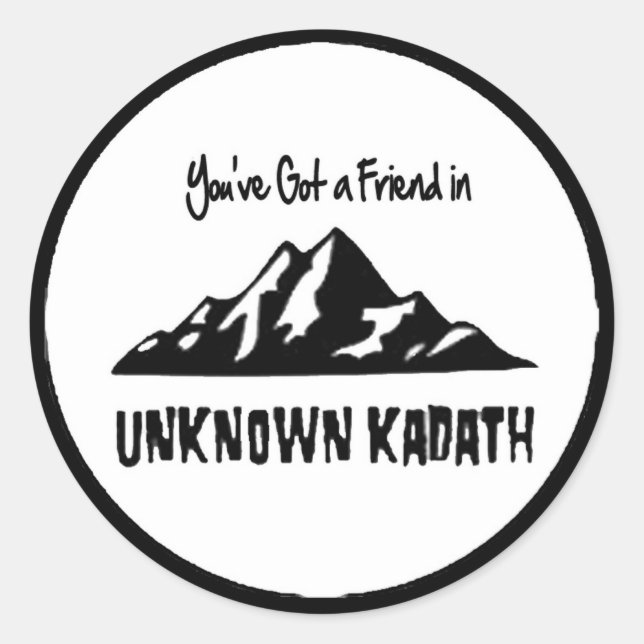 Unbekannter Kadath Runder Aufkleber (Vorderseite)