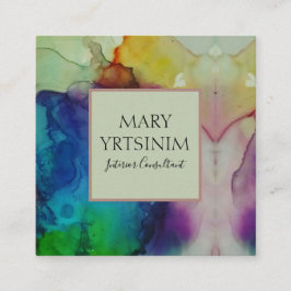 Unbekannter Platz Quadratische Visitenkarte