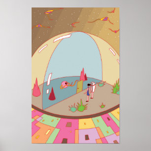 Unbekanntes Flugobjekt und eine transparente Kuppe Poster