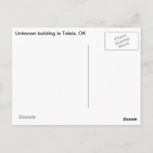 Unbekanntes Gebäude in Talala, OK Postkarte