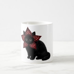 Unbekanntes Monster Schwarze Katze   Dark Fantasy  Kaffeetasse