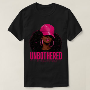 Unbekümmert Rosa Kappe Afro Frau Urban Art T-Shirt