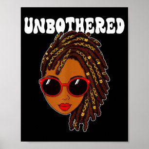 Unbekümmerte Afro-Frau Sonnenbrille African Americ Poster