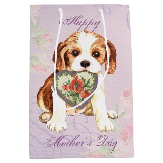 Unbekümmerte Herz-Mama Mittlere Geschenktüte (Vorderseite)
