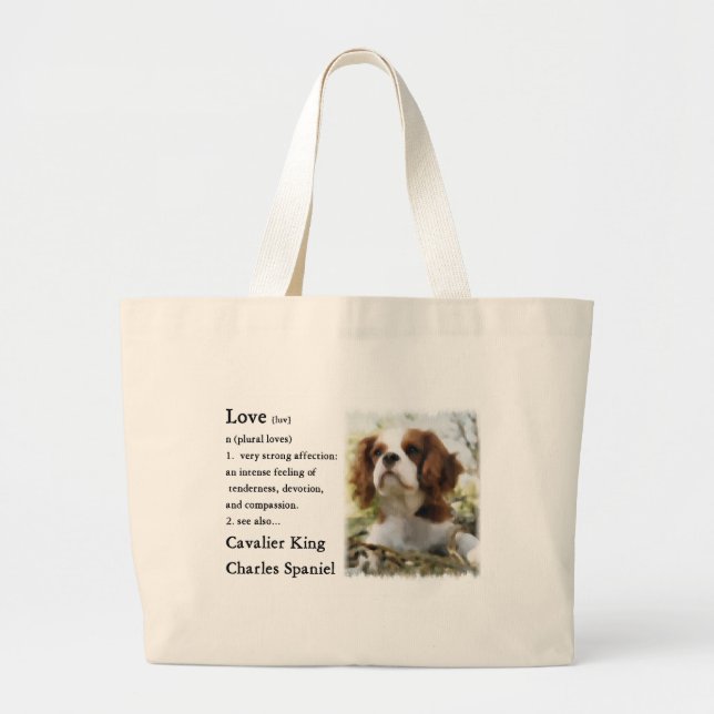 Unbekümmerte Königcharles Spaniel-Geschenke Jumbo Stoffbeutel (Vorne)