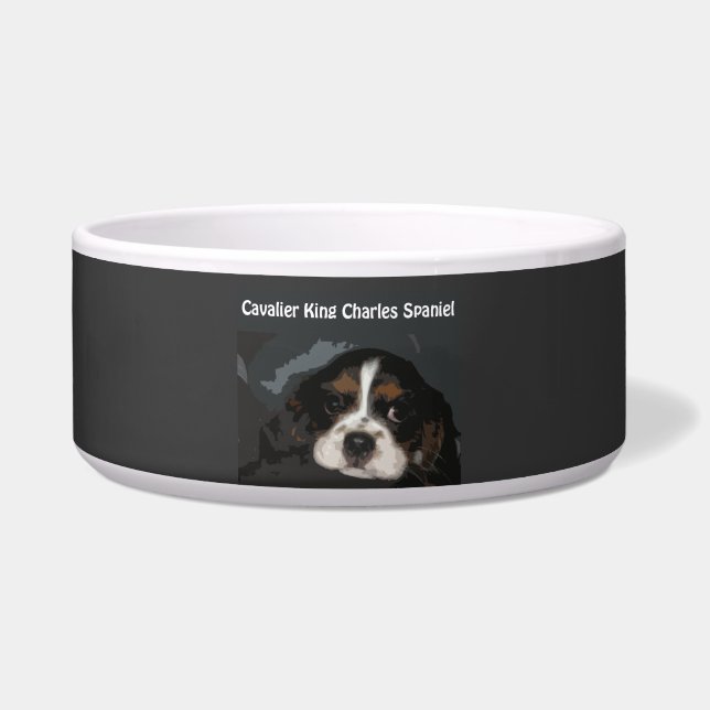 Unbekümmerte Königcharles Spaniel-Hundeschüssel Napf (Vorderseite)