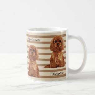 Unbekümmerte Königcharles Spaniel-illustrierte Kaffeetasse