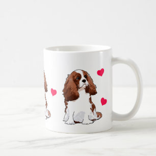 Unbekümmerte Königcharles Spaniel-illustrierte Kaffeetasse