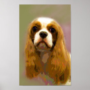 Unbekümmerte Königcharles Spaniel-Kunst-Drucke Poster