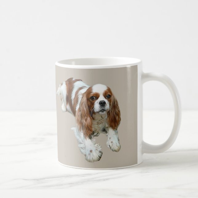 Unbekümmerte Königcharles Spaniel-Tasse Tasse (Rechts)