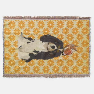 Unbekümmerte Spaniel-u. Eulen-Wurfs-Decke Decke